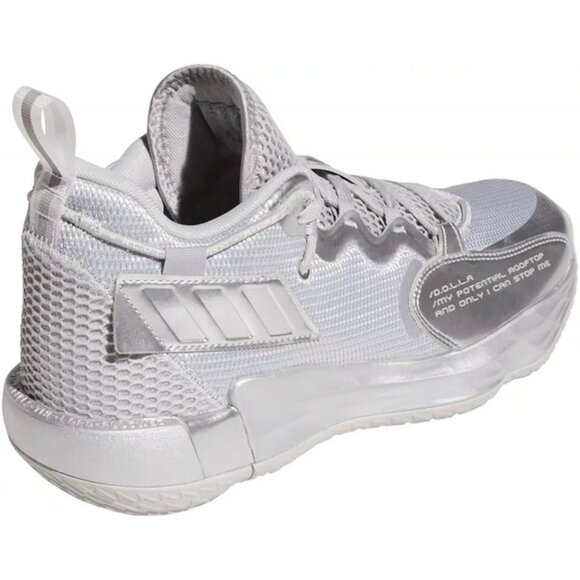adidas Dame 7 EXTPLY - Unisex Basketball Shoes Silver Metallic FZ0172 NEW - Picture 3 of 8